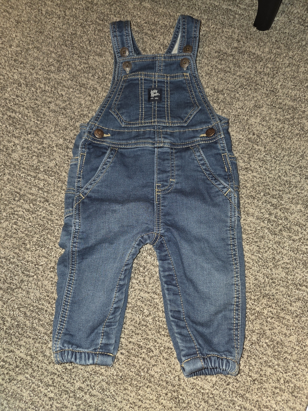 Baby Bgosh Blue Denim Overalls Size 6 Months Like New Condition